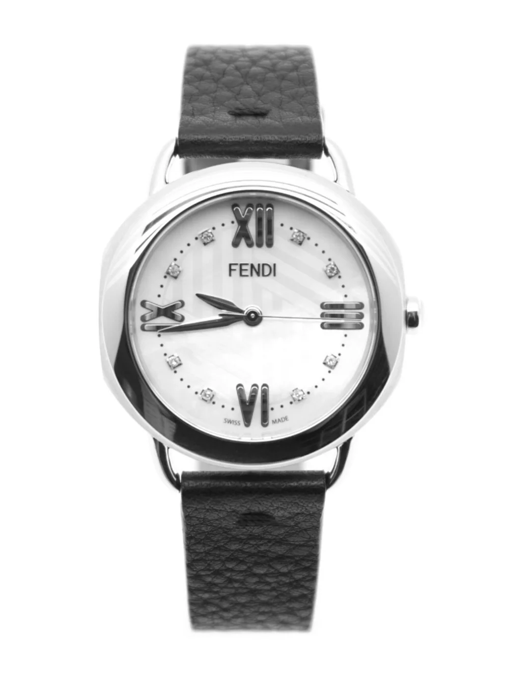 Fendi Watch Selleria Mother Of Pearl Set With Diamonds FOW526 New